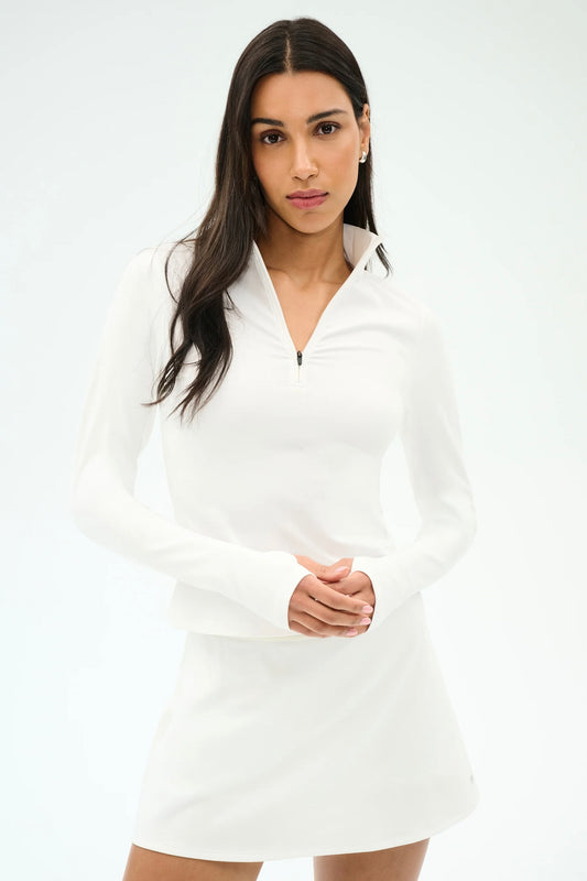 Stevie Active Rib Half Zip Waist Length