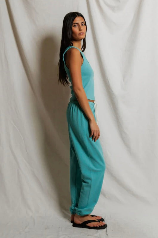 Blondie Tank - Teal Blue