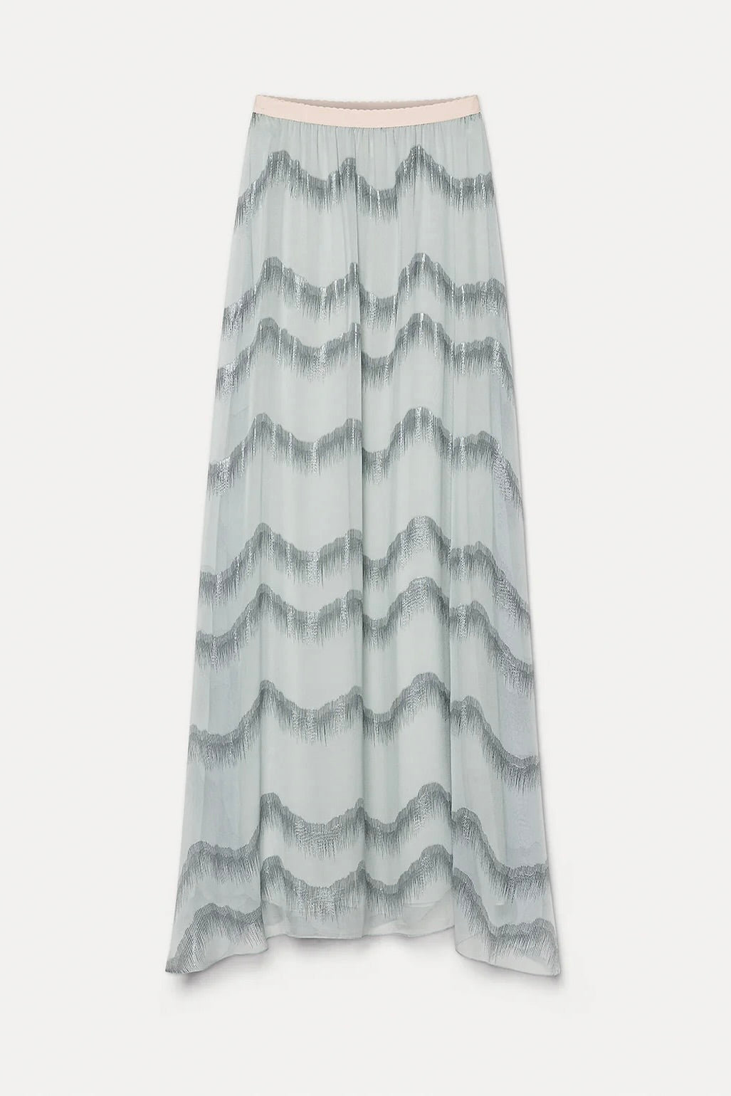 "nuages d'argent" chiffon silk long skirt