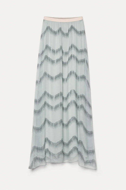 "nuages d'argent" chiffon silk long skirt