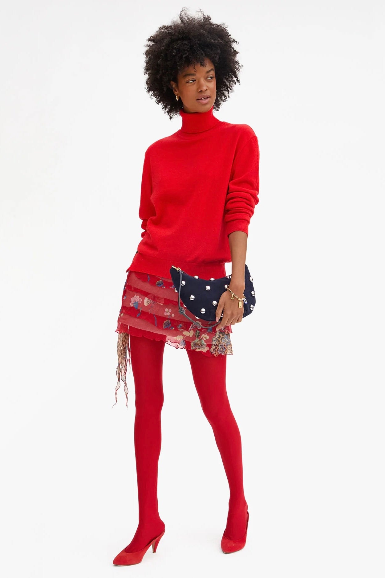 Lune Bag - Suede with Studs