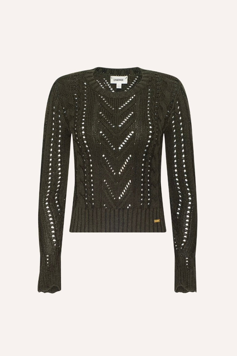 Mio Cable Crop Pullover