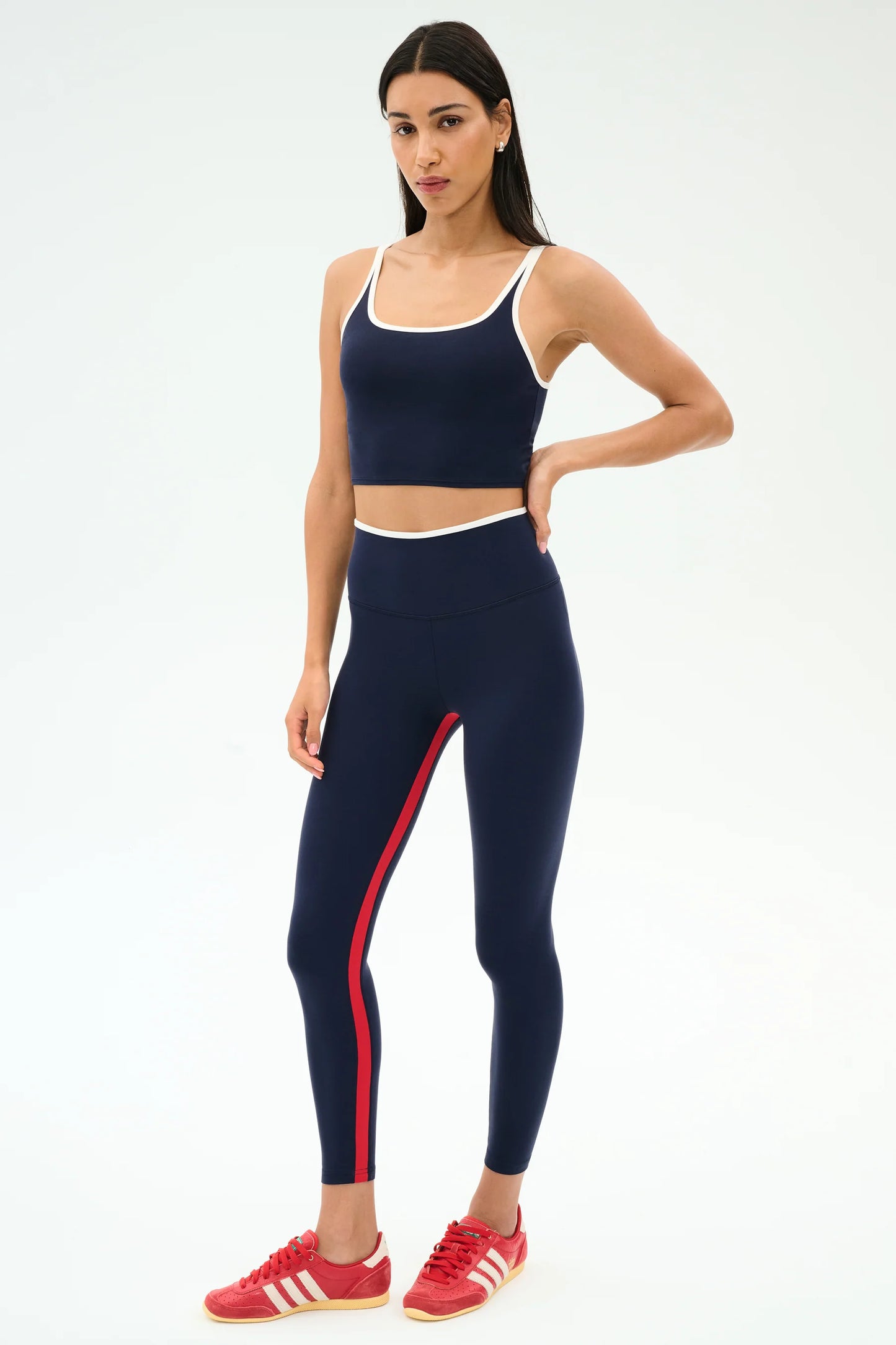 Easton Rigor High Waist 7/8 - Indigo/White
