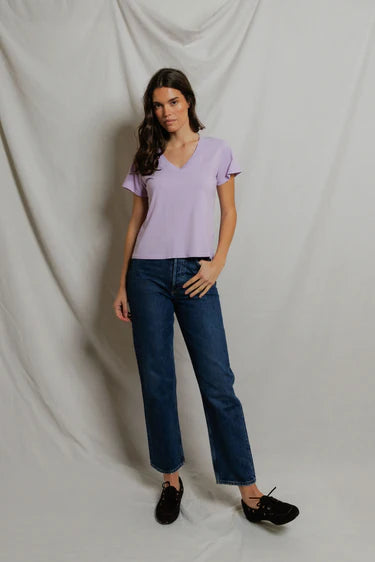 Hendrix Boxy Tee - Ultraviolet