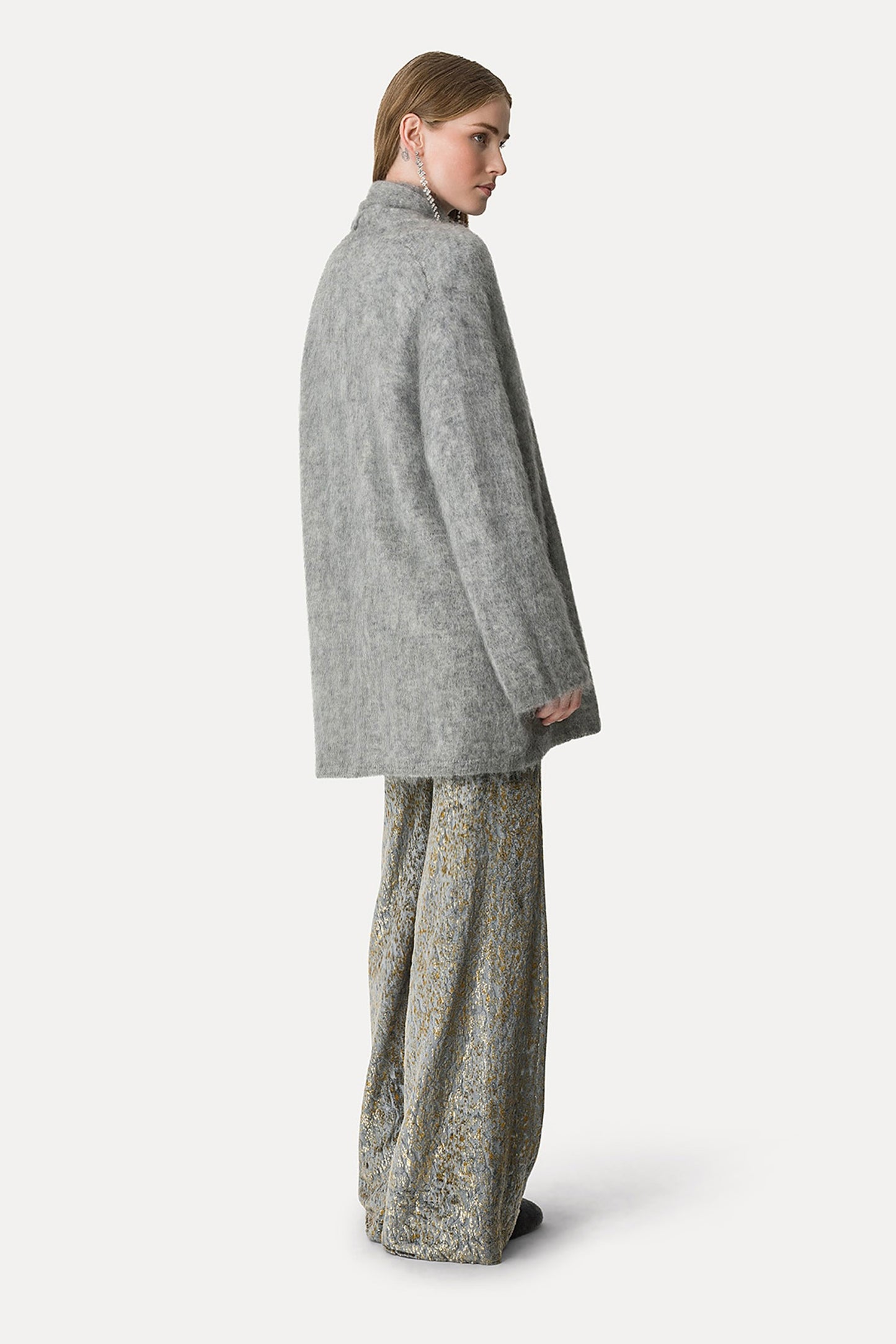 Oversized Cardigan in Brushed Mohair