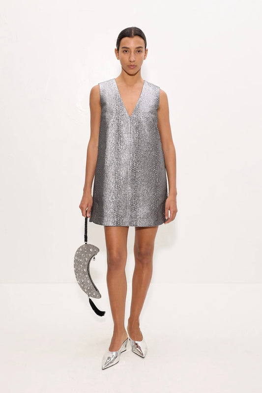 Fountain Metallic Mini Dress