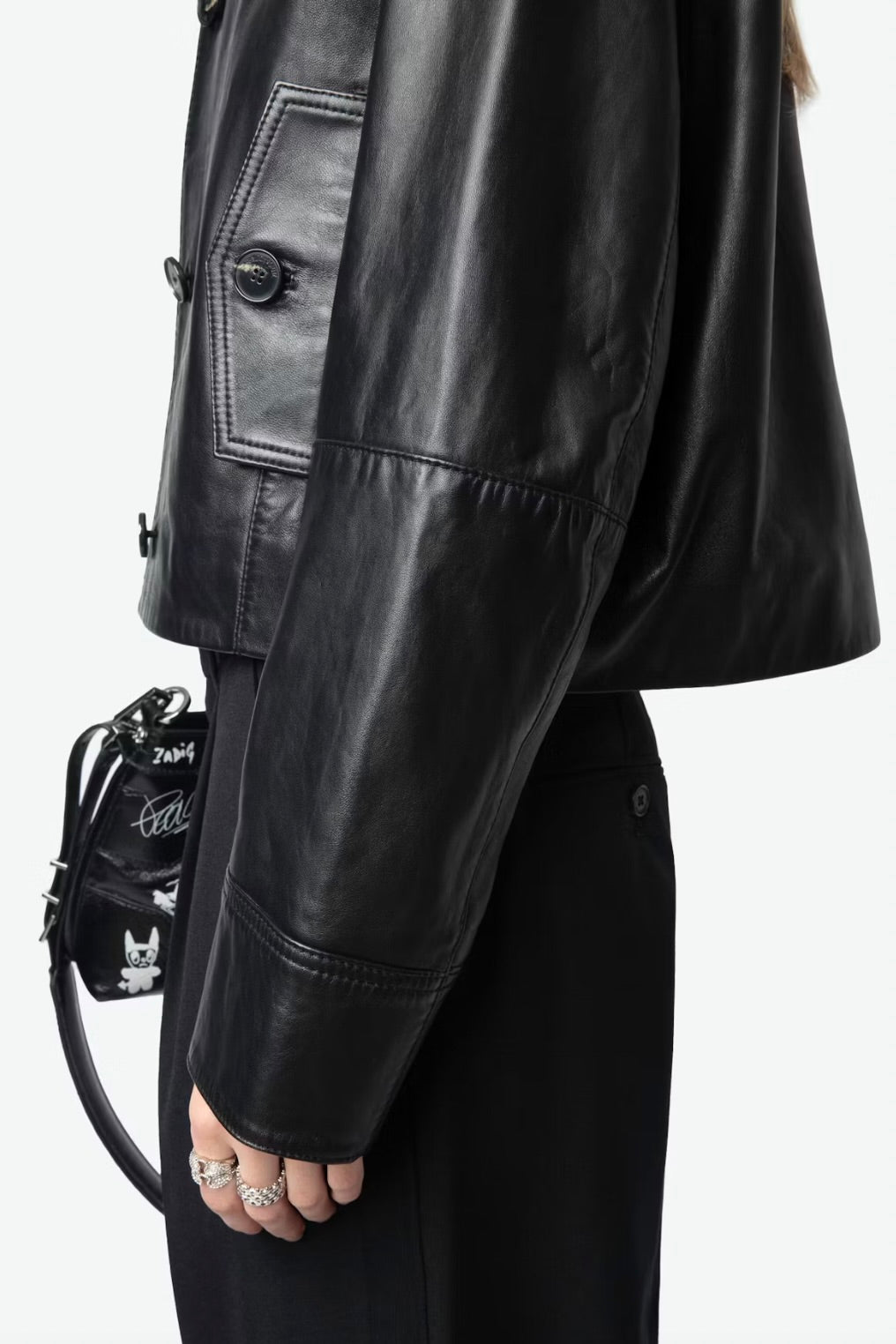 Liston Cropped Leather Jacket
