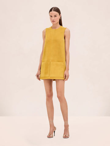 ALEXIS - Dakota Dress - Citrine Suede