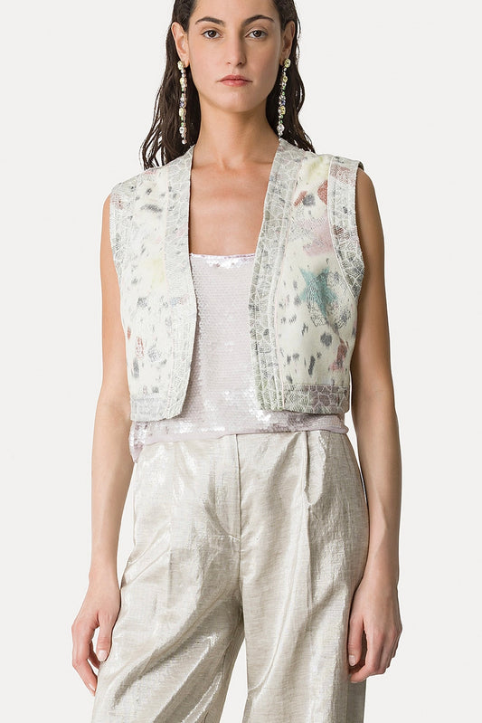 "les folies" jacquard vest