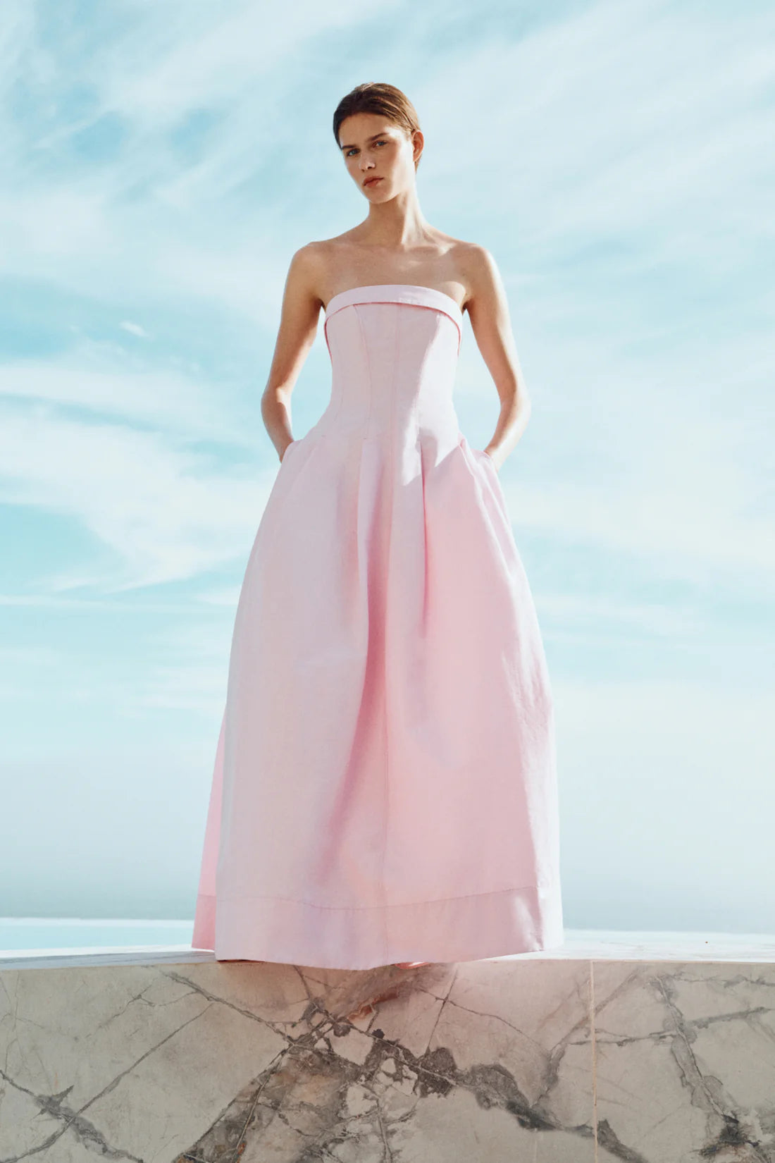 Avril Cotton Bustier Dress