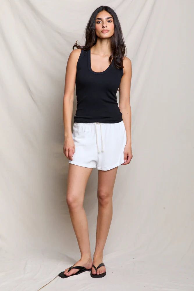Layla French Terry Shorts - White