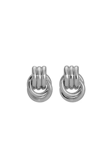 Mini Knot Earrings - Silver