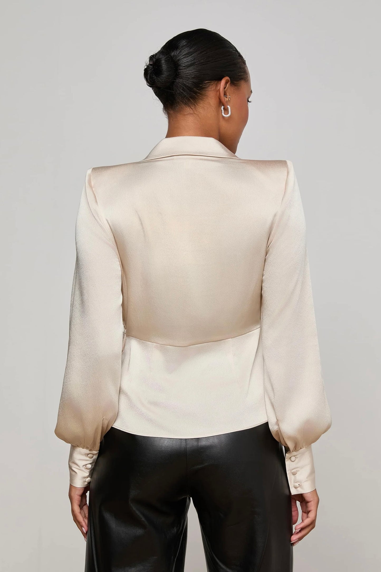 Bernice Satin Wrap Blouse