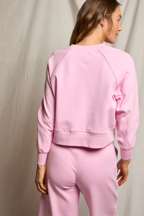 Nell Travel Sweatshirt - Sugar Pink