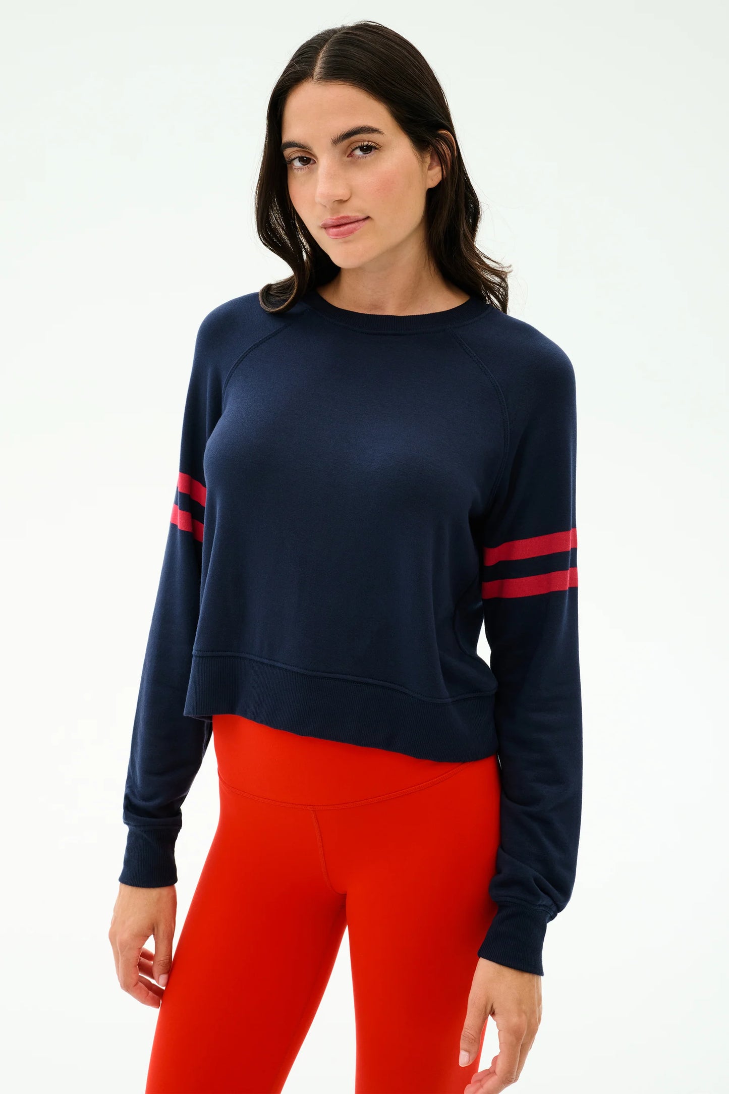Brooks Stripe Fleece Sweatshirt