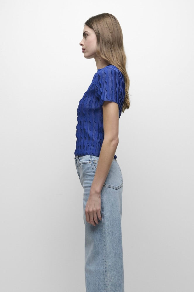 Mallorie Scalloped Knit Polo