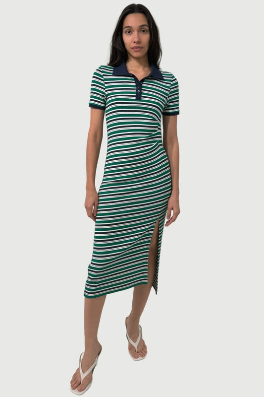 Shelby Knit Polo Midi Dress