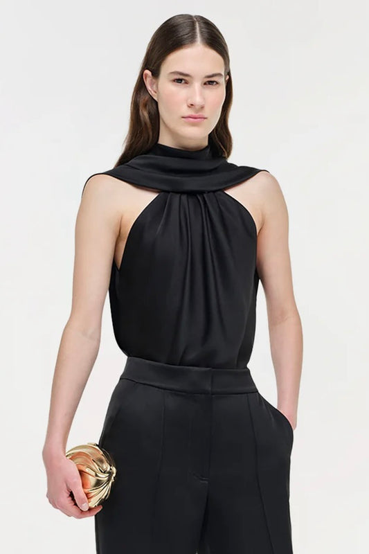 Scarlett Satin Cape Top