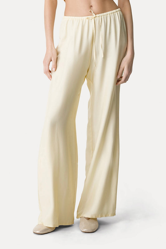 chic viscose twill regular drawstring pants