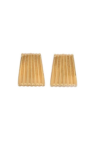 Ribbed Earrings - Gold