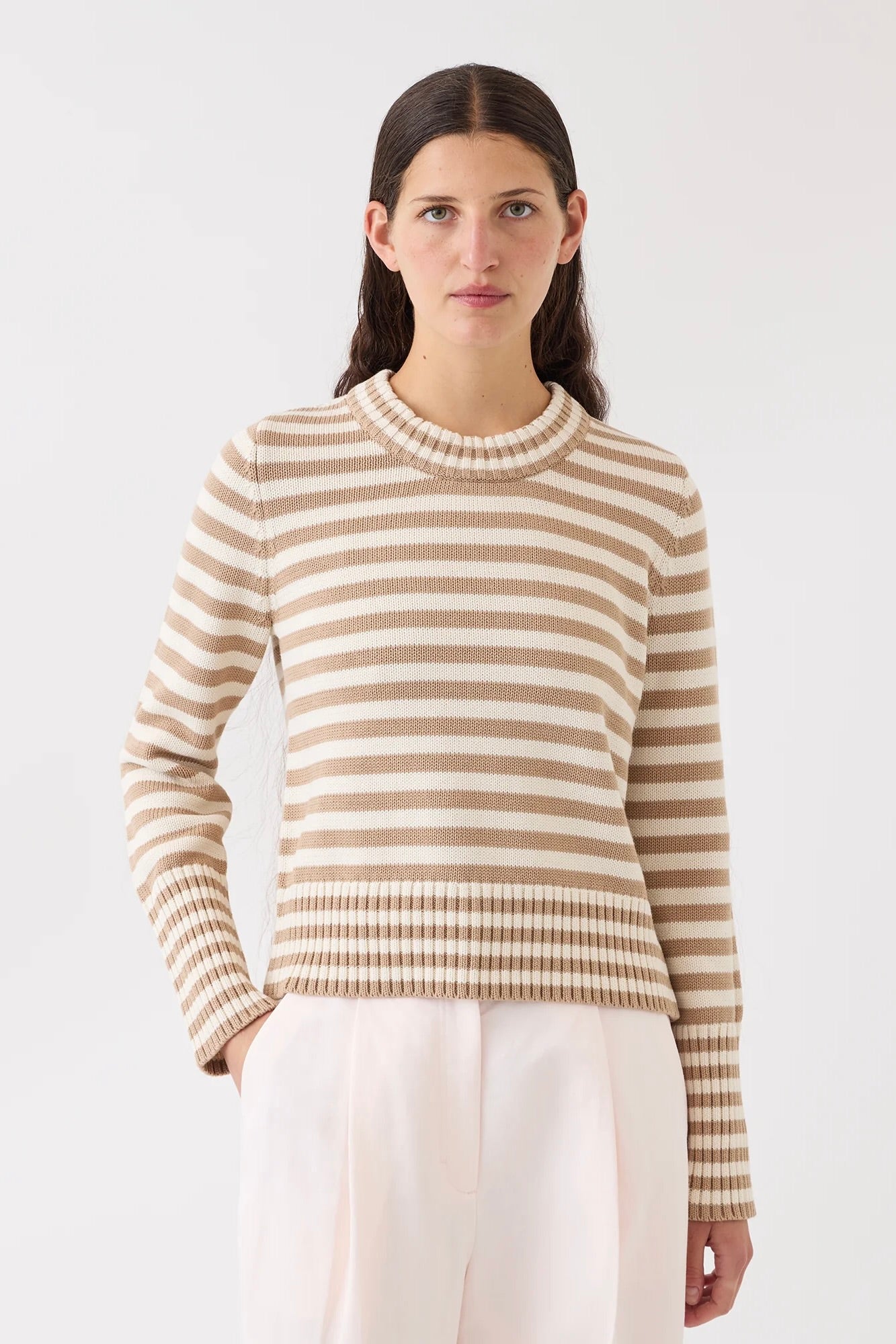 Micha Stripe Cotton Sweater