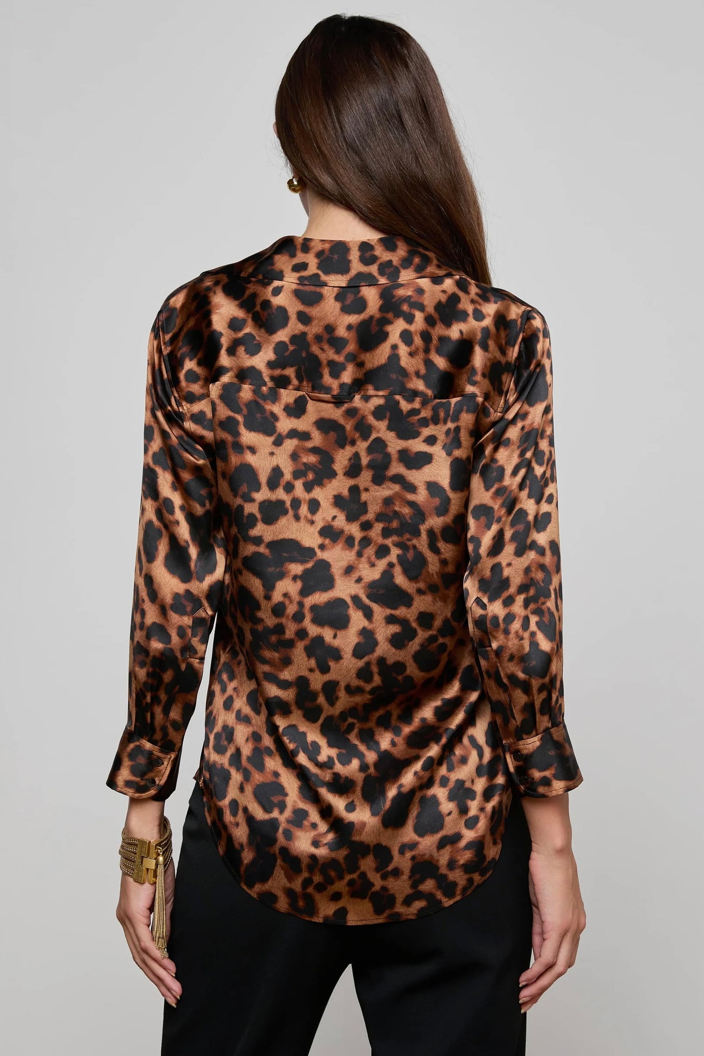 Dani Silk Blouse - Leopard