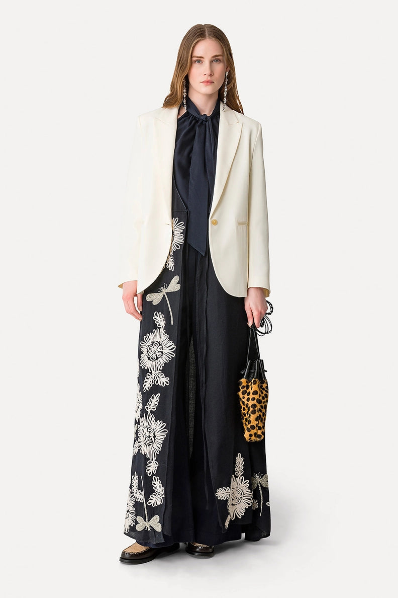 Silk Satin Bow-Tie Top