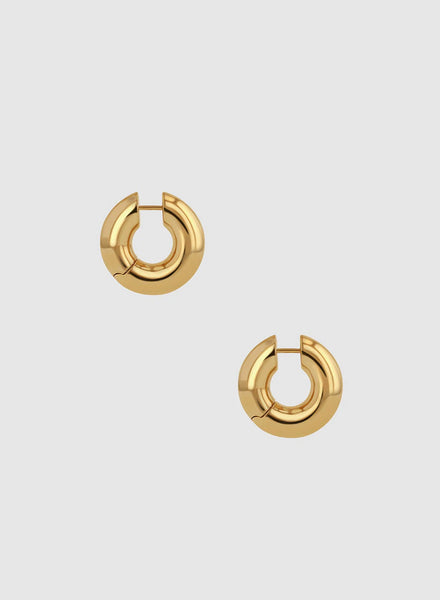Anine Bing - Small Bold Link Hoops - Gold