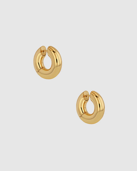 Anine Bing - Small Bold Link Hoops - Gold
