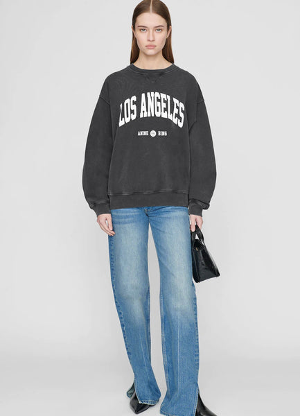 Anine Bing - Ramona Sweatshirt Los Angeles - Washed Black