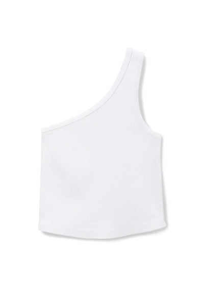 Perfect White Tee - Call Me One Shoulder Blondie Tank