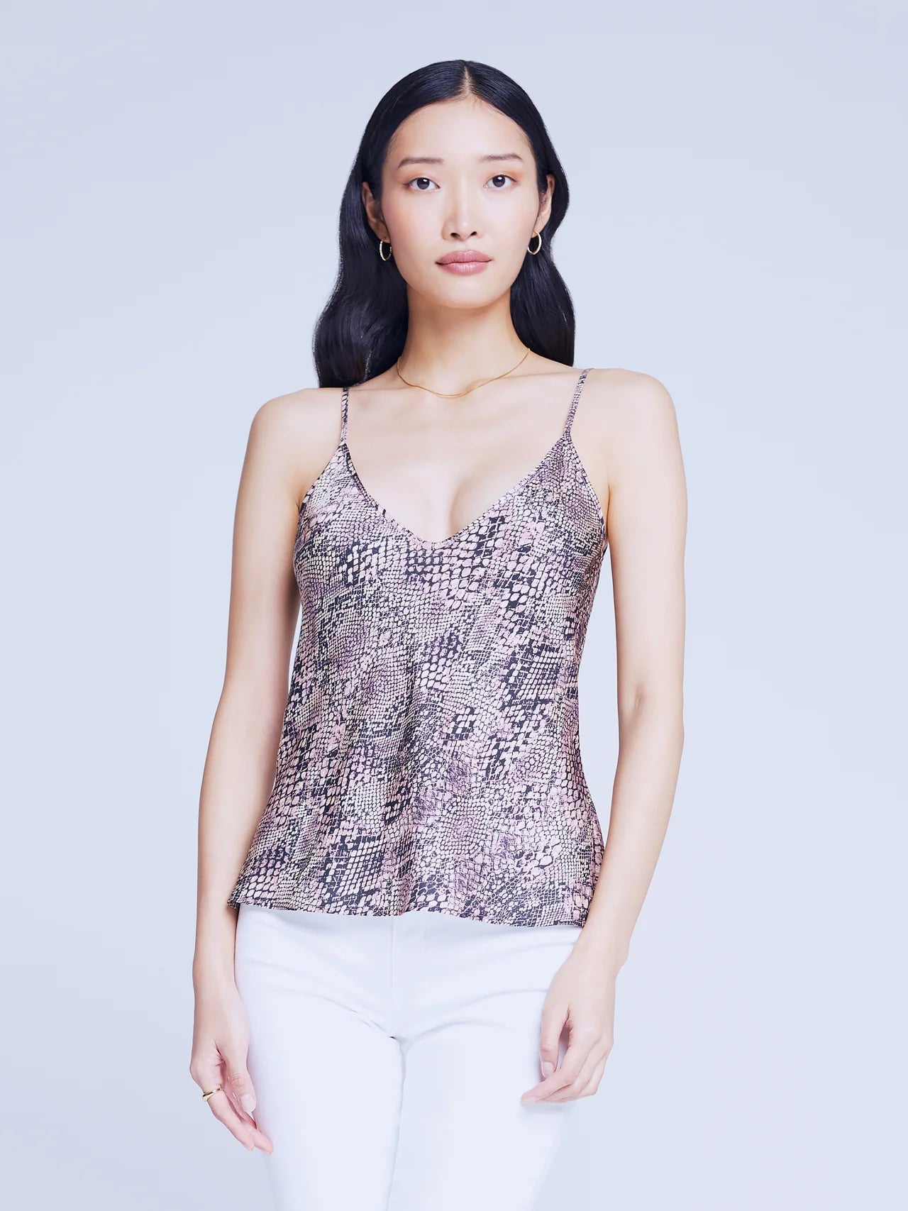 L’Agence - Lexi Camisole - Brown Multi Garden Snake