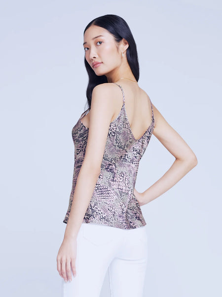 L’Agence - Lexi Camisole - Brown Multi Garden Snake