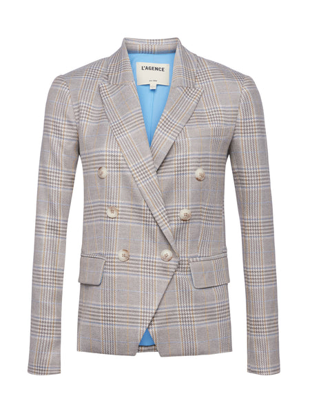 L'Agence - Kenzie Blazer - Ivory/Neutral Multi