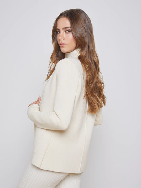 L'Agence - Lacey Knit Blazer - Porcelain
