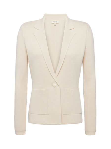 L'Agence - Lacey Knit Blazer - Porcelain