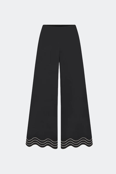 SIMONMILLER - Wavy Cropped Poplin Pant - Black