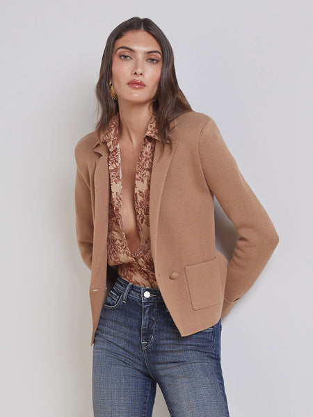 L'Agence - Sofia Knit Blazer - Ginger Snap
