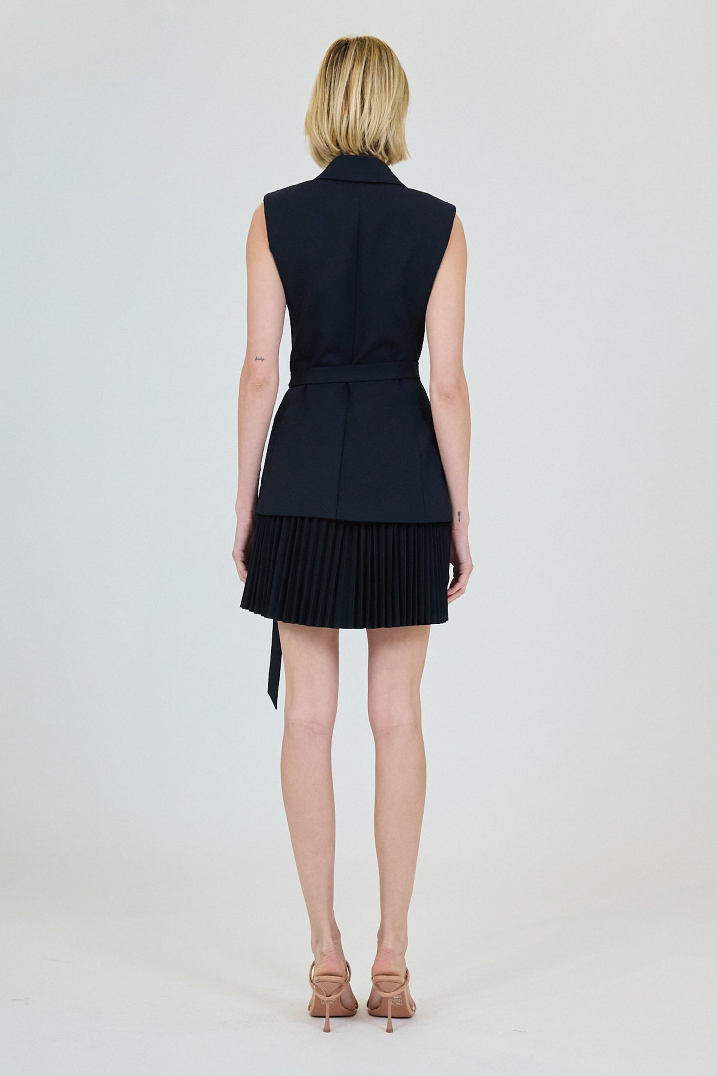 SIMKHAI - Eman Pleated Mini Dress - Midnight