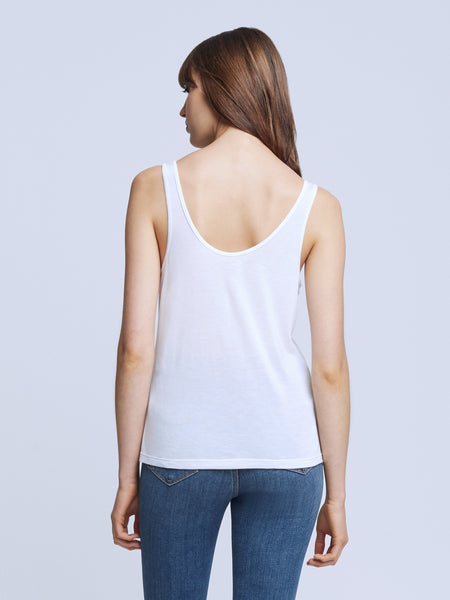 L'Agence - Perfect Tank Scoop Neck - White
