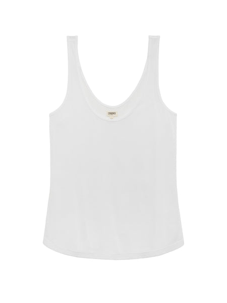 L'Agence - Perfect Tank Scoop Neck - White