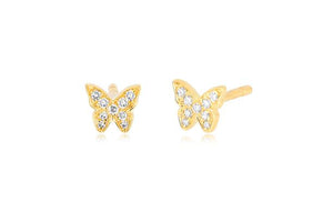 EF Collection Baby Single Diamond Butterfly Stud