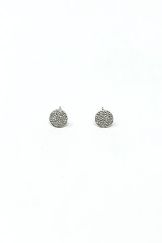 EF Collection -  14K White Gold Diamond Disc Stud (Large)
