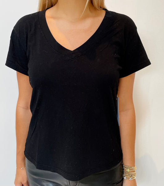 Perfect White Tee - Hendrix Basic VNeck - True Black