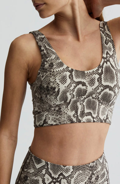 Varley - Let’s Go Elsie Bra - Taupe Rattlesnake