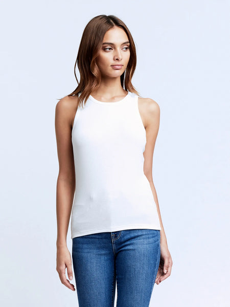 L'Agence - Nia Racerback Tank Top - White