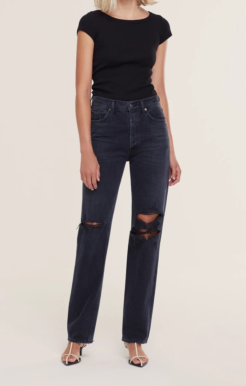 AGOLDE - Lana Mid Rise Full Length Straight - Disorder