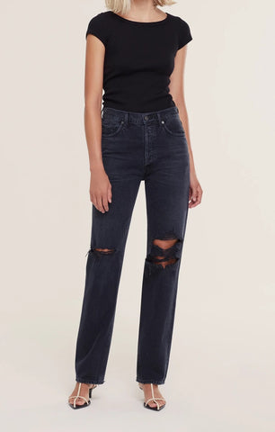 AGOLDE - Lana Mid Rise Full Length Straight - Disorder