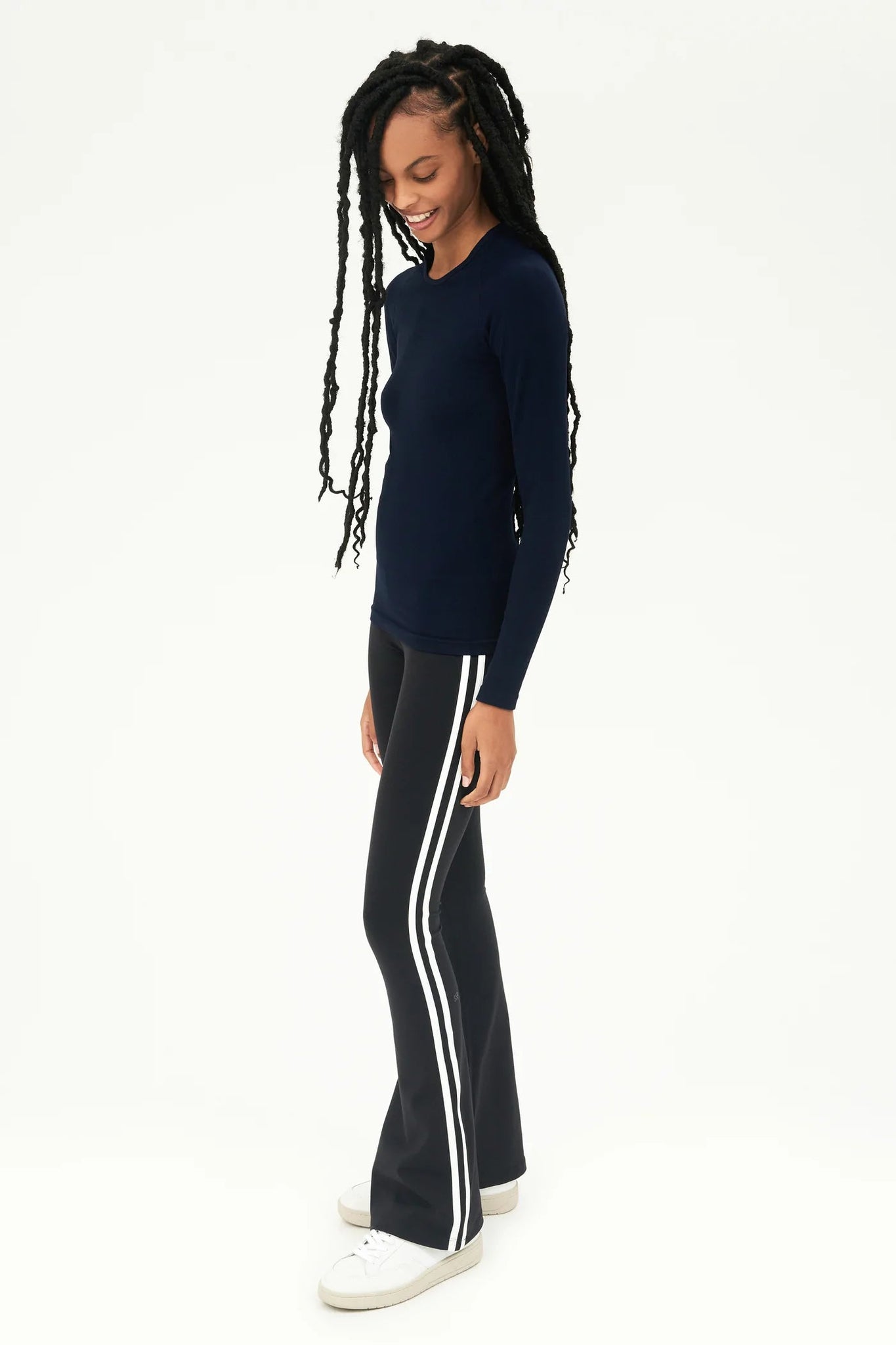 Splits59 - RAQUEL HIGH WAIST FLARED LEGGING - Black/White