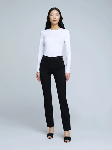 L’Agence - Dean H/R Slim Straight - Black